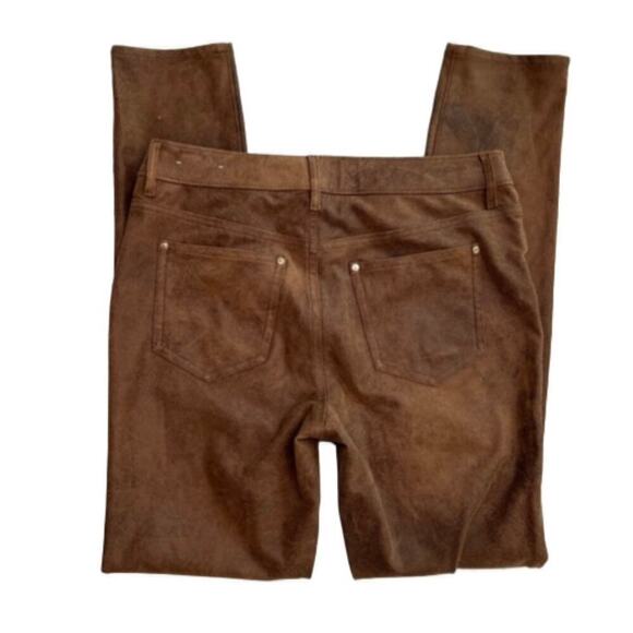 Chico’s Brown Vegan Sueded Leather Look Pants Size 00 (Size 2)  New Without Tags - Picture 13 of 13